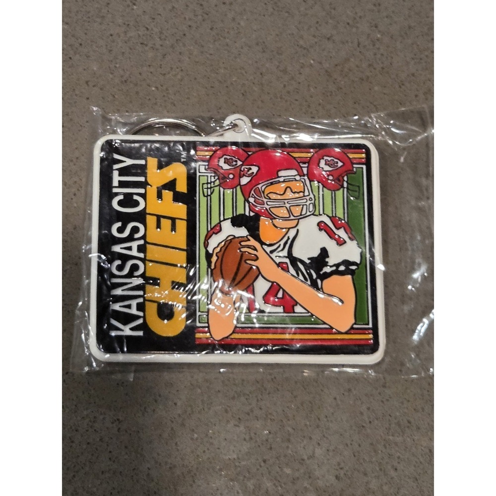 NOS Vintage 90s 1992 Kansas City Chiefs Sports Impressions NFL Football Keychain